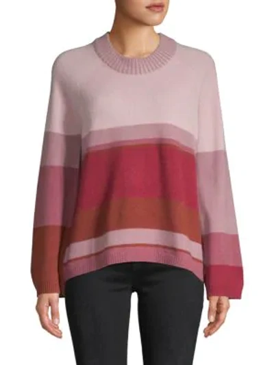 Naadam Eunomia Colorblock Cashmere Sweater In Rose