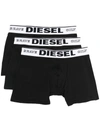 Diesel Umbx Kory 3-pack Boxer Briefs In Black