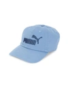 Puma Logo Cotton Baseball Cap In Blue Combo