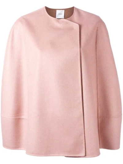 Agnona Short Cape Jacket In Pink