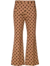 Andrea Marques Wind Rose Wide Leg Cropped Trousers In Est Rosa Dos Ventos Capuccino