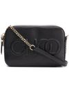 Jimmy Choo Balti Black Nappa Leather Embossed Choo Logo Mini Bag