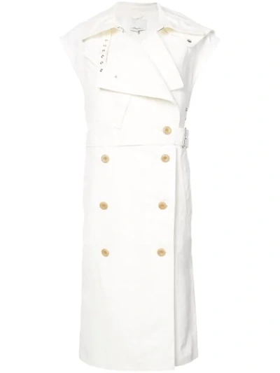 3.1 Phillip Lim / フィリップ リム Utility Belted Trench Vest In White