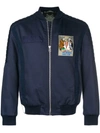 Mr & Mrs Italy Antarctic Survey Club Patch Bomber Jacket In Blue