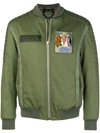 Mr & Mrs Italy Fur Lined Bomber Jacket In Green