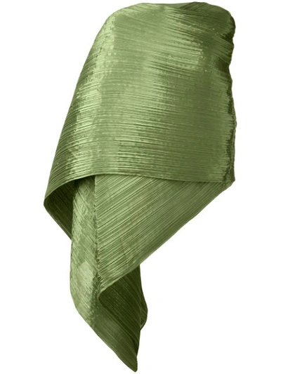 Issey Miyake Pleats Please By  Madame T Shawl Poncho - Green