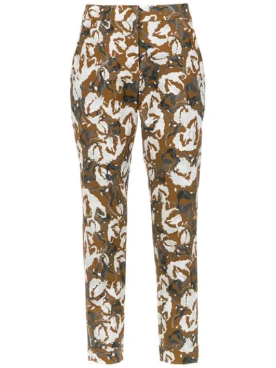 Andrea Marques Printed Straight Trousers In White