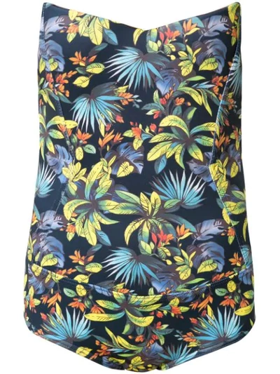 Amir Slama Printed Swimsuit In Black