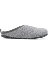 Camper Round Toe Slippers In Grey