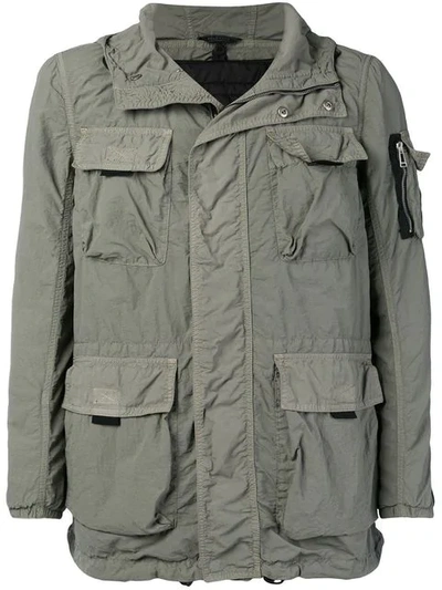 Belstaff Hooded Cargo Jacket In Green