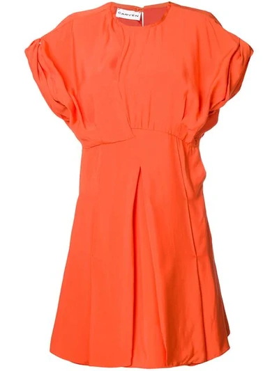 Carven Short Flared Dress In Orange