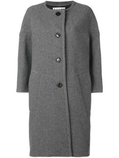 Marni Cocoon Coat In Grey