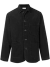Universal Works Corduroy Shirt Jacket In Black