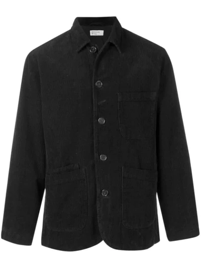 Universal Works Corduroy Shirt Jacket In Black