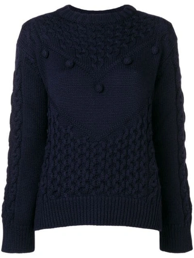 Zanone Cable Knit Jumper - Blue