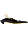 Proenza Schouler 20 Patent Leather Slingback Pumps - Black