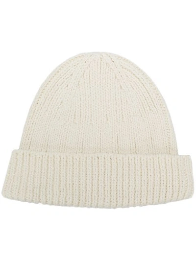 Visvim Ribbed Knit Beanie In Ivory