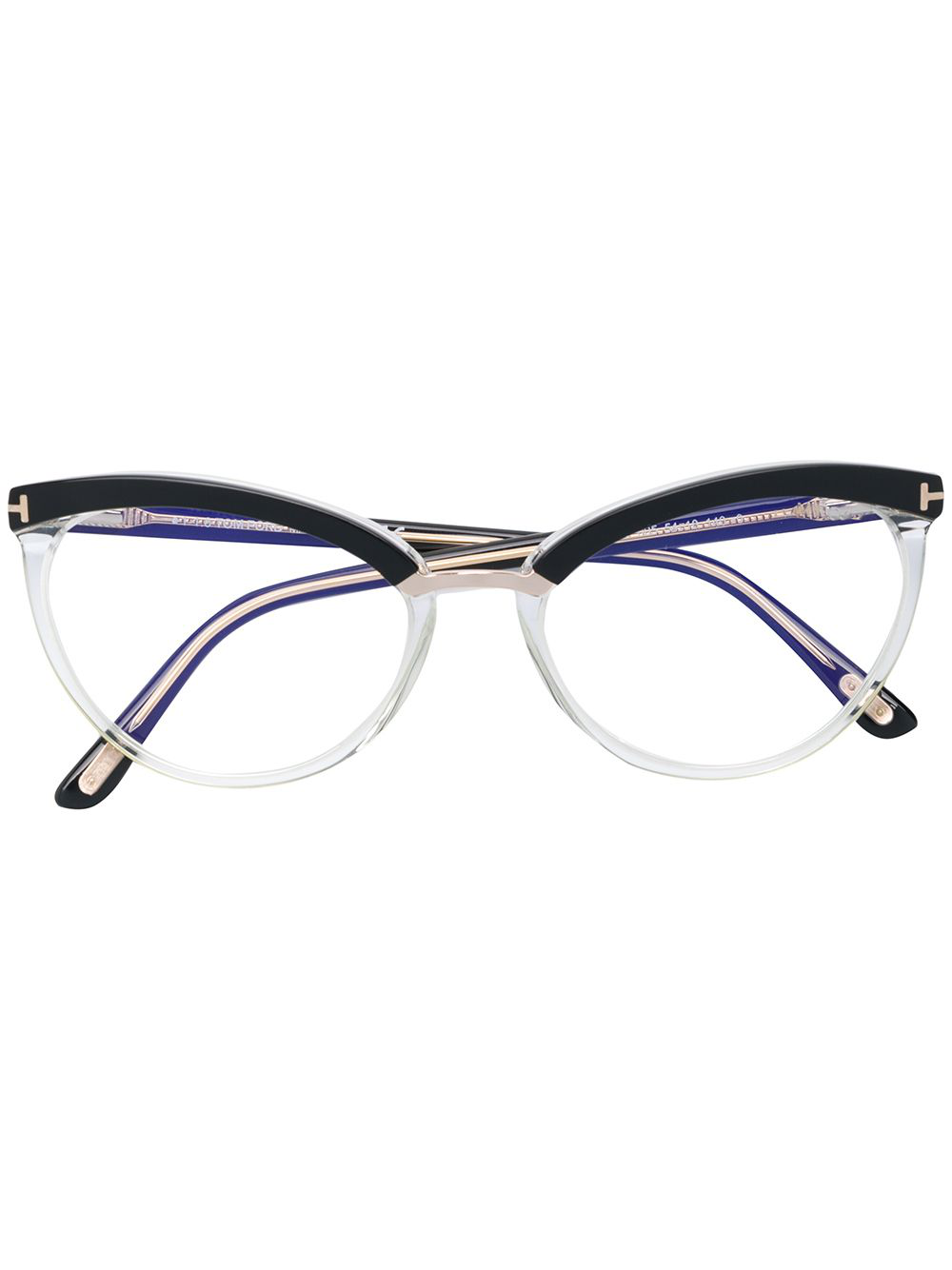 Tom Ford Eyewear Cat Eye Frame Glasses Black Modesens