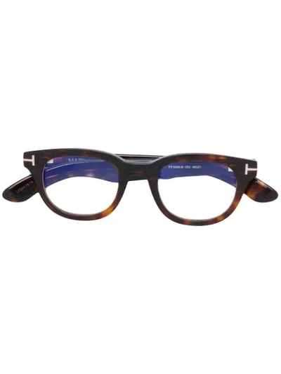 Tom Ford Eyewear Square Acetate Glasses - Brown