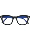 Tom Ford Square Acetate Glasses In Black