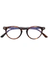 Tom Ford Round Acetate Glasses In Brown