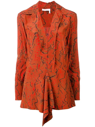 Chloé Abstract-print Blouse - Brown
