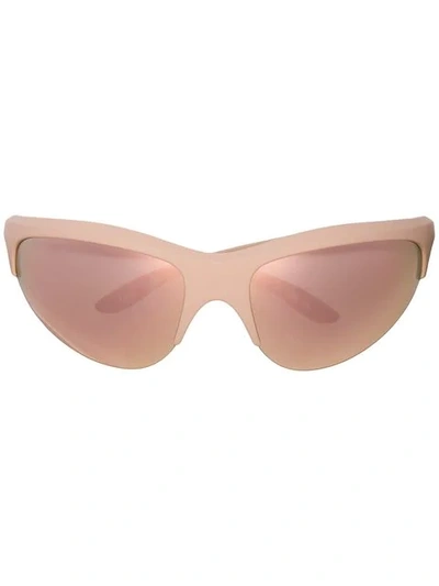 Yeezy Wraparound Sunglasses In Brown