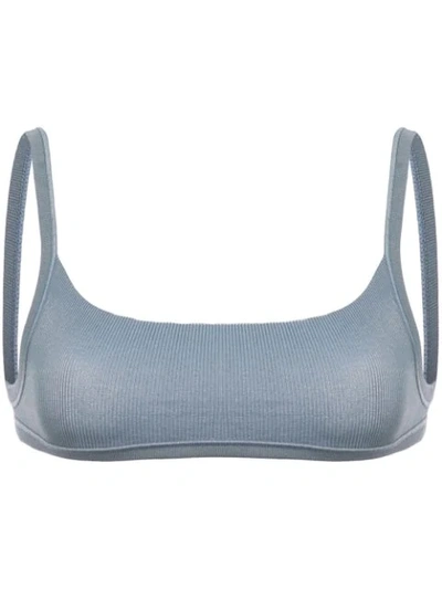 Yeezy Rib-knit Bra In Blue