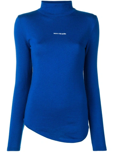 Walk Of Shame Roll Neck Sweater In Blue