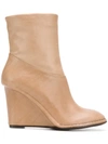 Del Carlo Wedged Ankle Boots - Neutrals