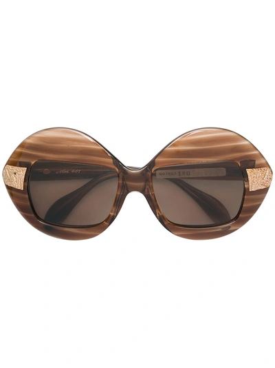 A.n.g.e.l.o. Vintage Cult 1960s Striped Frame Oversized Sunglasses