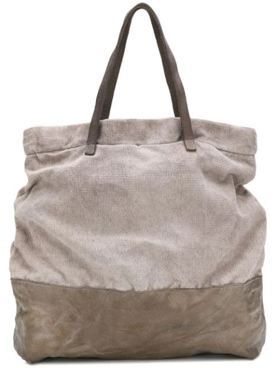Cecchi De Rossi Panelled Shopper Tote Bag In Grey