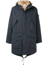 Universal Works British Military Lined Parka In Blue