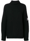 Courrèges Drop Shoulder Roll-neck Sweater - Black