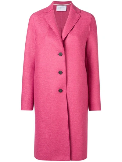 Harris Wharf London Single Breasted Coat - Pink In Pink