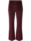 Isabel Marant Cropped Corduroy Trousers In Red