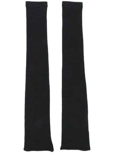 Yohji Yamamoto Ribbed Leggings In Black