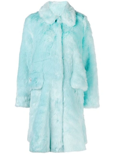 Shrimps Mantel Aus Faux Fur In Blue