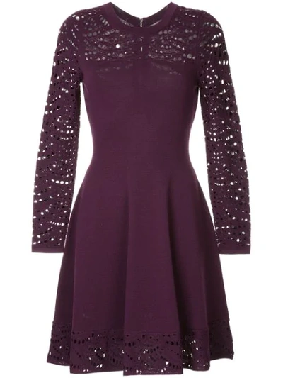 Milly Textured Stitch Dress - Purple