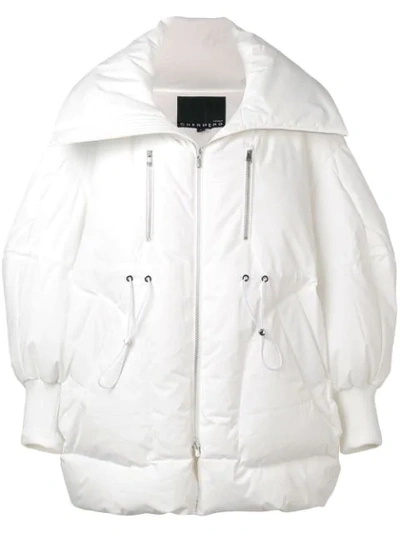 Chen Peng Oversized Puffer Jacket In White