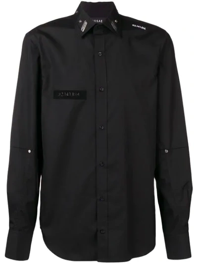 Icosae Appliqués Shirt In Black