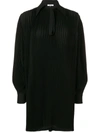 Krizia Oversized Pleat Shirt In Black