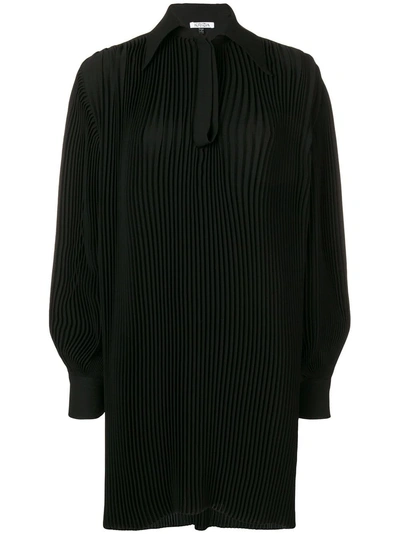 Krizia Oversized Pleat Shirt In Black