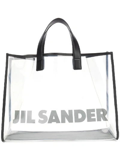 Jil Sander Shopper Bag In Pvc In Transparent | ModeSens