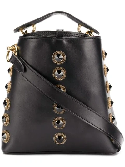 Hibourama Cleo Bucket Bag In Black