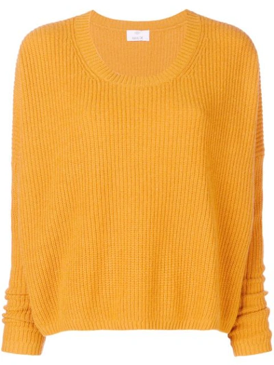 Allude Ribbed Knit Jumper In Yellow