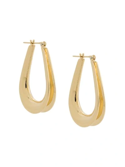 Annelise Michelson Extra Small Ellipse Hoops In Gold