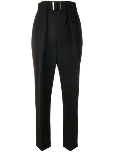 Neil Barrett Tailored High Waisted Trousers In Black
