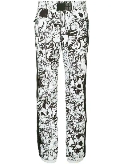 Kru Skihose Mit Graffiti-print In White