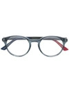 Gucci Round Acetate Glasses In Grey